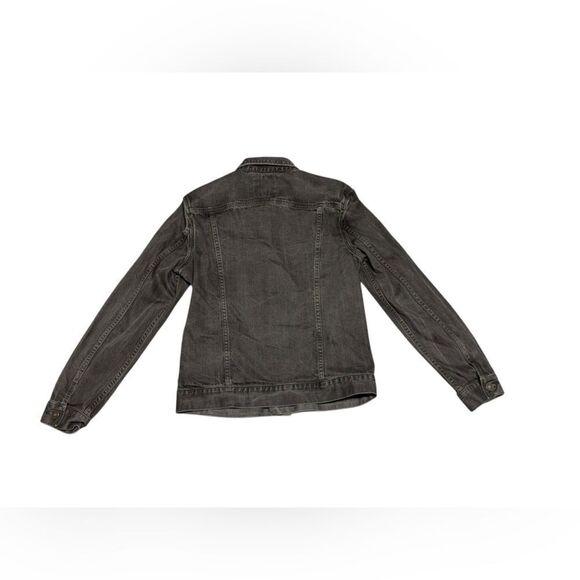 ALLSAINTS women’s setsu gray wash denim jean trucker jacket size medium - Picture 3 of 6